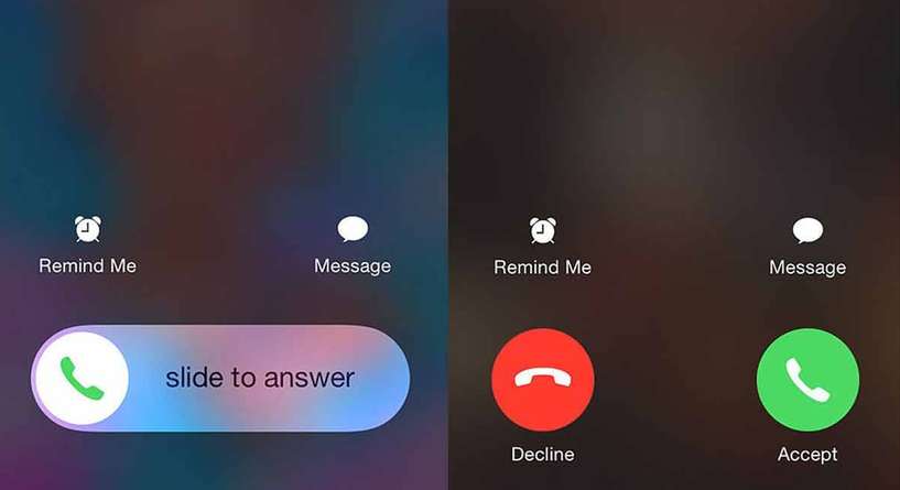 سبب وجود خيارين للرد على الإتصال في هواتف ايفون