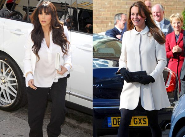 تشابه واضح بين أزياء كيت ميدلتون وكيم كارداشيان بالصور