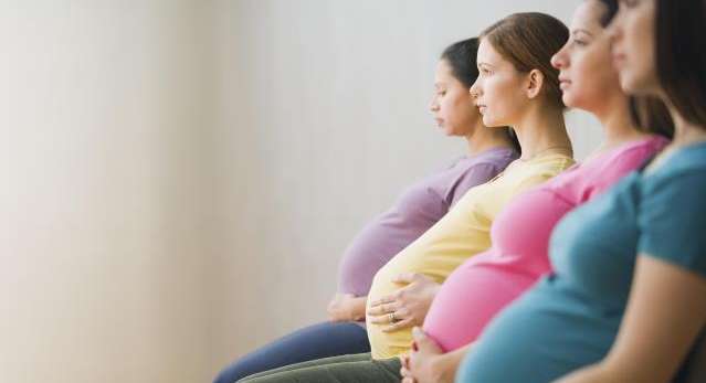 شكل البطن في الشهر التاسع