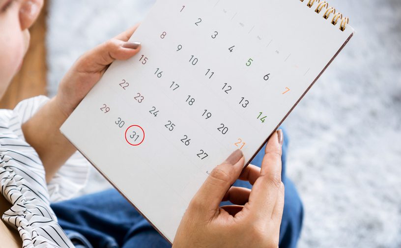 ايام التبويض بعد الدورة بكم يوم